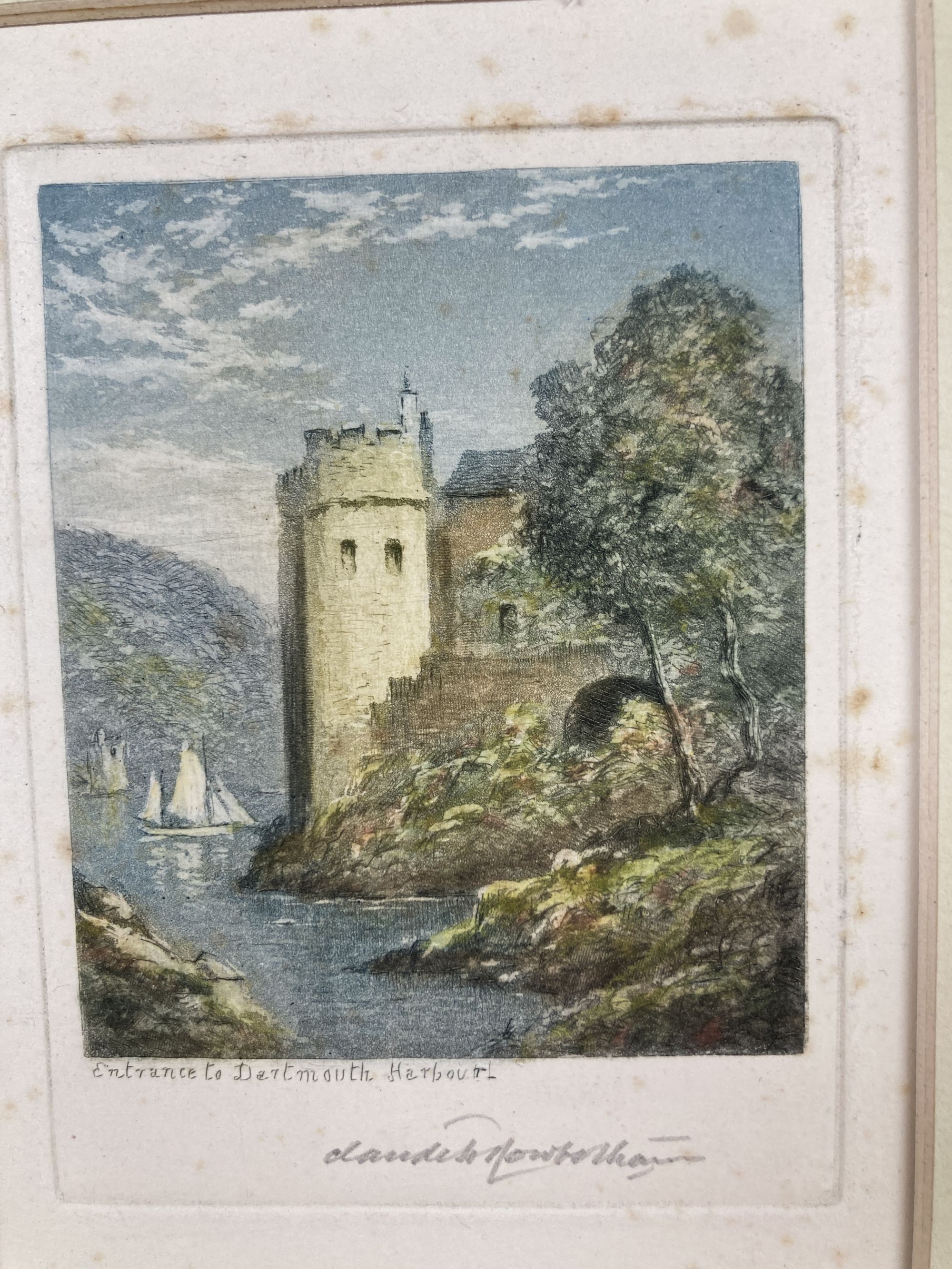 Claude Hamilton Rowbotham (1864-1949), five assorted hand coloured aquatints, including on Loch Eck, signed in pencil, largest 21 x 31c